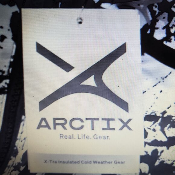 Arctix Black and White Cracked Marble Kids Puffer Jacket - Picture 2 of 4